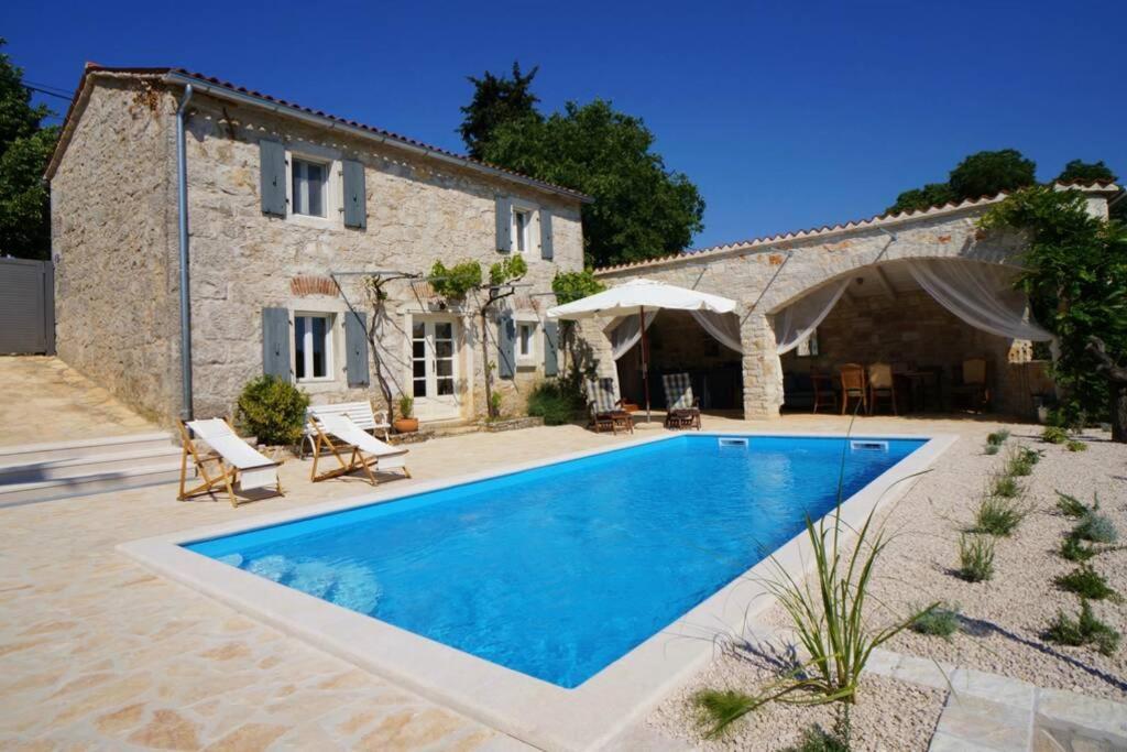 Ferienhaus Villa Alisia, Wunderschoenes Natursteinhaus Bei Porec, Istrien, Kroatien Vranje Selo Esterno foto
